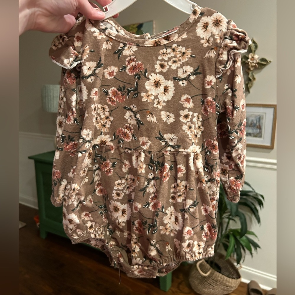 Fall Floral Brown Baby bubble
